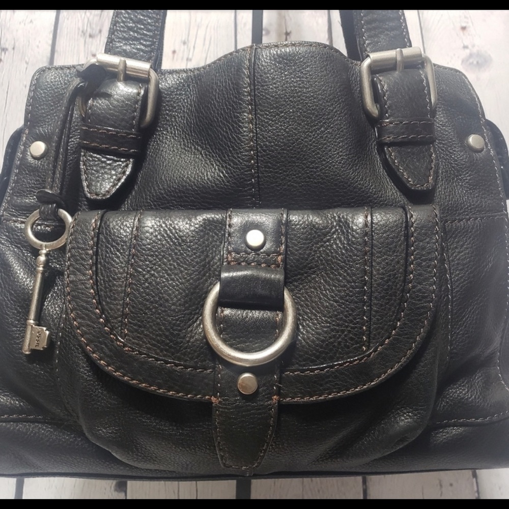 Fossil SHB2770 VTG Black Leather Satchel